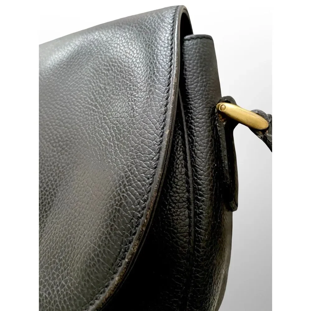 Vintage Coach 1994 Madison Carlyle 4401 Black Leather Crossbody Turnlock Italy - Picture 11 of 13